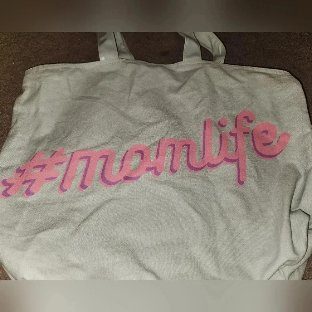 #momlife canvas mystery tote